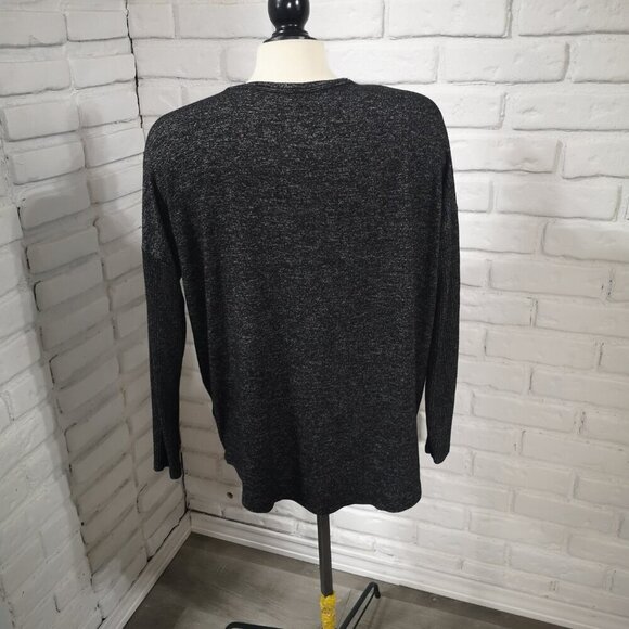 Buffalo David Bitton Ladies Size Large Black & Grey Lightweight Sweater - Picture 2 of 9